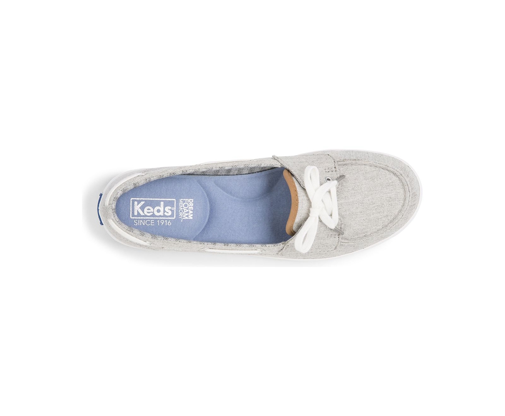 Womens Keds Slip Ons - Charter Chambray - Grey - 9054-SICWQ